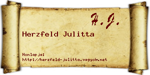 Herzfeld Julitta névjegykártya